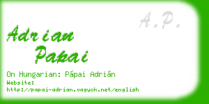 adrian papai business card